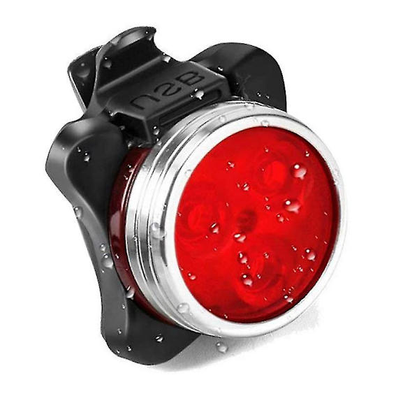 Sykkellykter Sterkt lys Vanntett baklykter For sikker sykling på fjellveier Med en bajonettstropp 250 lumen 24 timers driftstid Rød 1 stk(