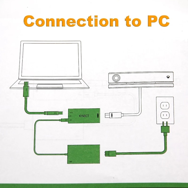 Kinect 2.0-adapter til Xbox One S, Xbox One X og Windows 8, 8.1 og 10