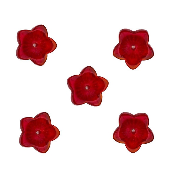 30x 12 mm stjärna tjeckiska glaspärlor Lös distanspärla smycken gör röda