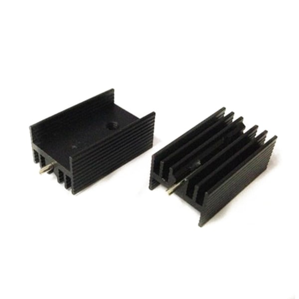 20x 21x15x11mm Svart Aluminiumkylfläns för TO-220 Mosfet-transistorer