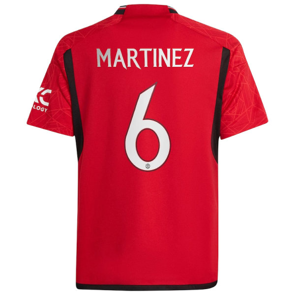 Manchester United Boys Shirt Hjemmedrakt 2023/24 OFFISIELL fotballgave Red Lisandro Martinez 9-10 Years
