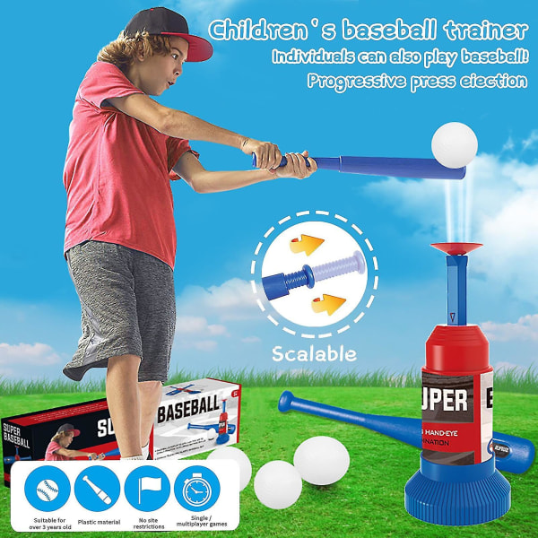 Tee Ball Set, Automatisk Basebollkastare Utomhusleksaker Påskkorg Stuffers