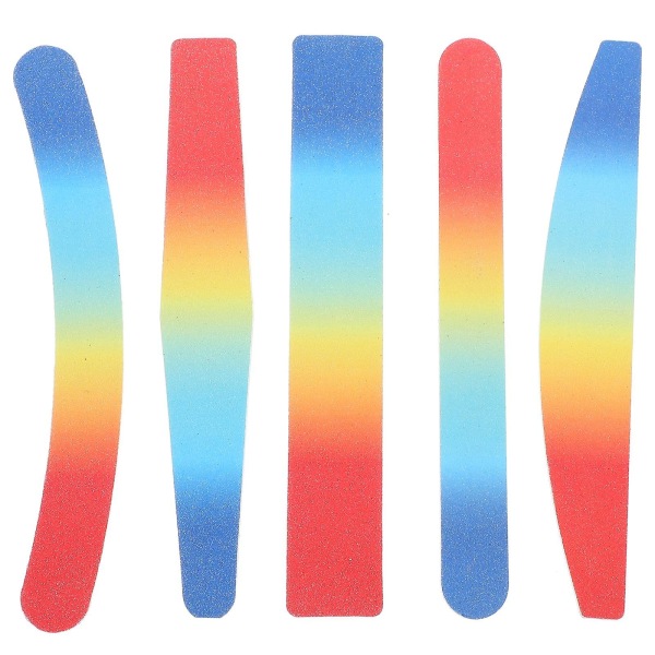 15 kpl kynsihoitotyökalut Rainbow kynsiviilat kynsien hiontanauhat manikyyri hankausnauhat kotihoitoon