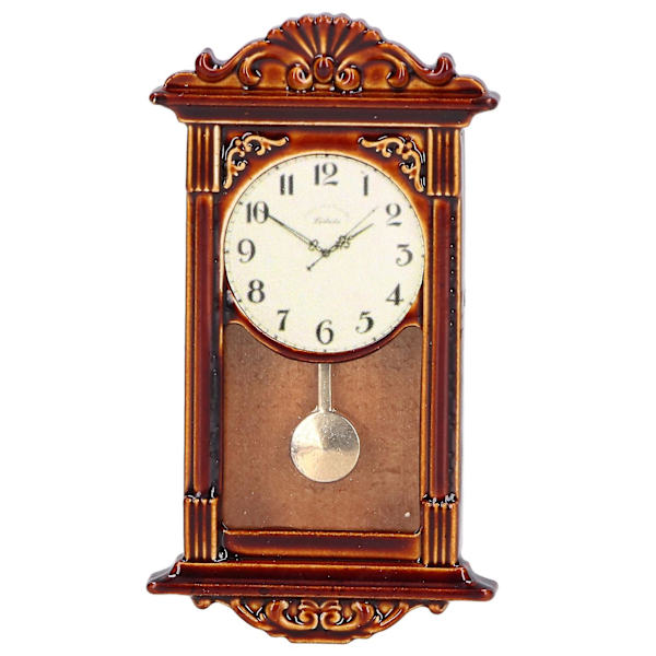 1:12 Dukkehustklokke Dekorasjon Klassisk Stil Utsøkt Trelegering Miniatyr Dukkehustilbehør