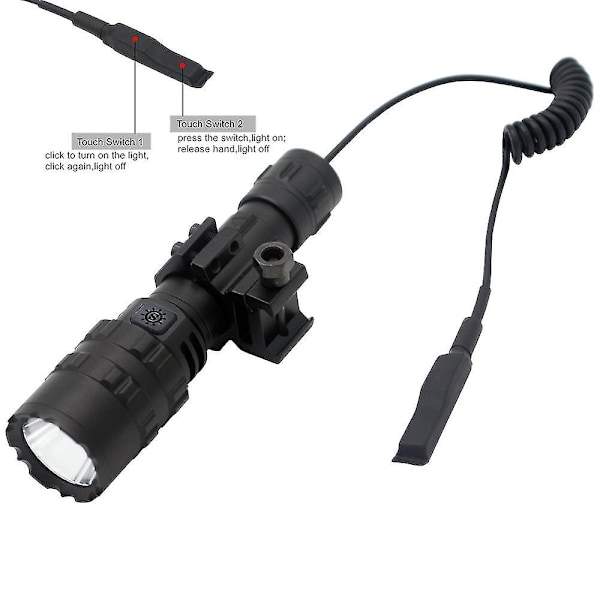 LED Lommelygte til Jagt Taktisk Nattevagt Lys Sæt L2 Fiskeri Lys USB Genopladelig Vandafvisende Lommelygte