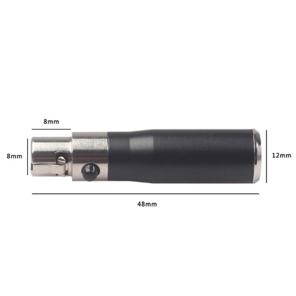 Xlr Mini 3-pins hann-til-4-pinners hun-lydadapter Pluggkontakt Hi-fi-signalomformeradapter for