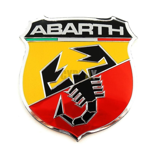 3D 3M Abarth-auton metalliset liimamerkit, embleemilogo, tarra