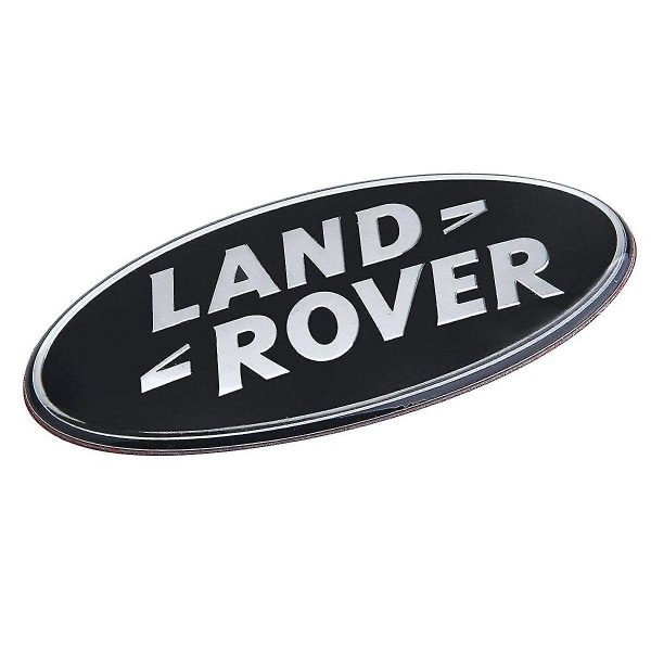 Oval rund svart Land Rover bakstövelemblem för Evoque Discovery Freelander 86 mm X 43 mm