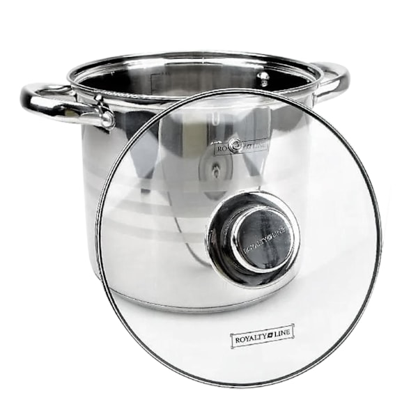 Kastrullset med glaslock, 4 delar Silver