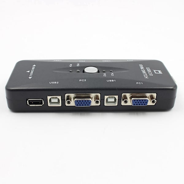 One For Four 4-ports USB 2.0 KVM-switch + 4 KVM-kablar Tangentbord Skärm VGA SVGA PC Bärbar dator