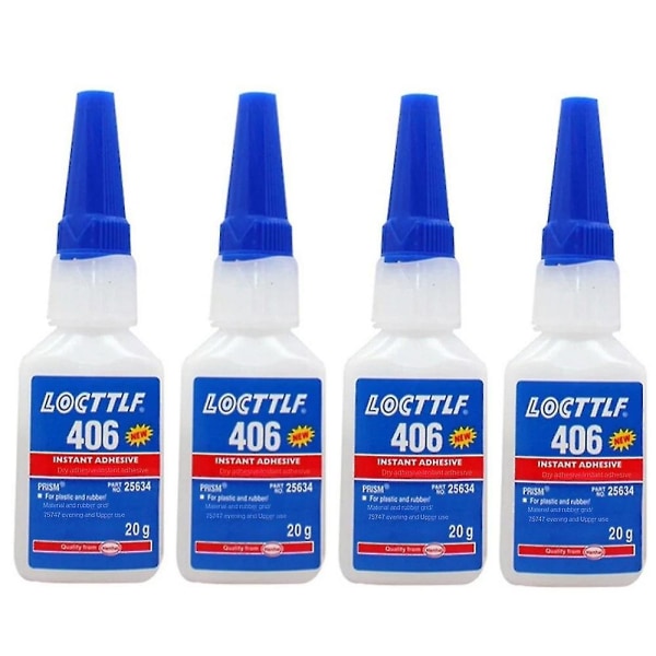4pcs New Loctite 406 20 Gm Instant Adhesive Super Glue For Plastic & Rubber Henkel