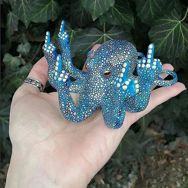 Blæksprutte med perlemor-flerfarvet blæksprutte med langfinger vrede blæksprutte kreativ dekorativ skulptur blækspruttelegetøj