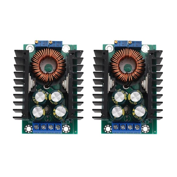 2x DC-DC CC CV Buck-omvandlare Steg-ned Ström Modul 7-32v Till 0.8-28v 12a 300w
