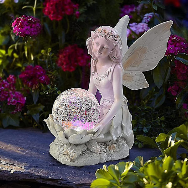 Hagefigurer Alver Solglasskuler Solbelysning Statue Hage Solfigurer Fe Statue Dekorasjon