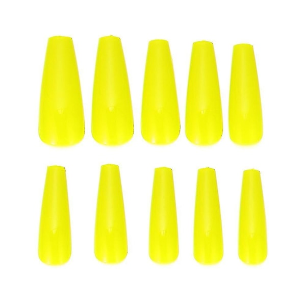 100 st Candy Color Coffin Falska Naglar Diy Manikyr Falska Nagelspetsar Ballerina Uv