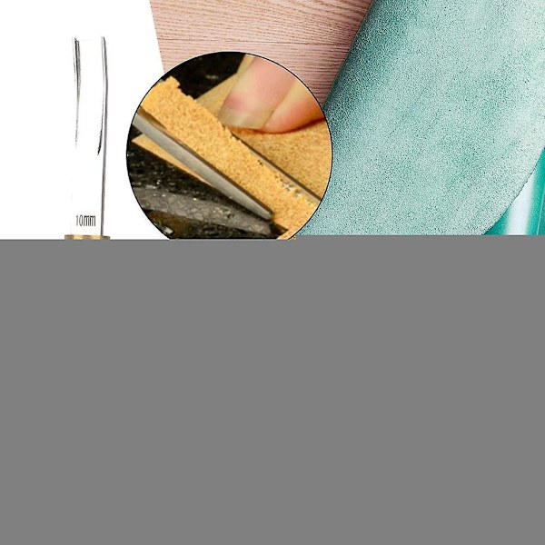 Nahka-DIY-työkalu, nahka-reunusten leikkaustyökalu, nahka-reunustyökalu, nahka-viistetyökalu (musta 10 mm)