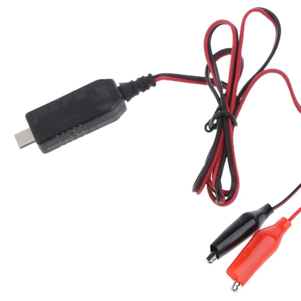 Universal Aa Aaa C D Batteri Eliminator Usb C 5v Til 4.5v Step-down Clip Kabel