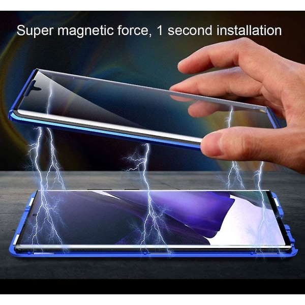 Magnetisk adsorption Dobbeltsidet hærdet glas etui kompatibelt Huawei Mate 20 Pro
