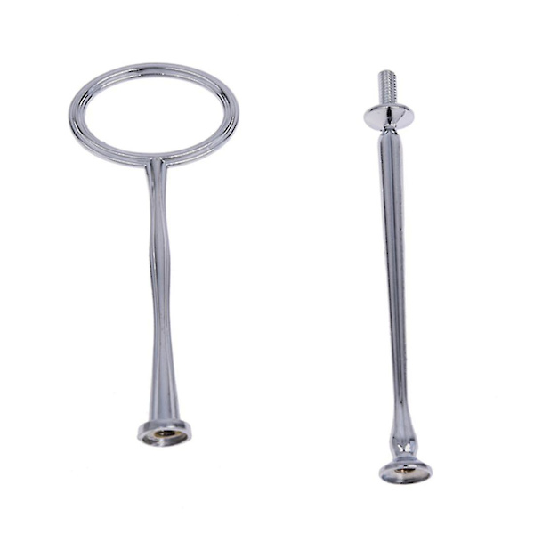 5 Bryllup Metall 2 Tier Kake Stativ Senter Håndtak Stenger Beslag Kit