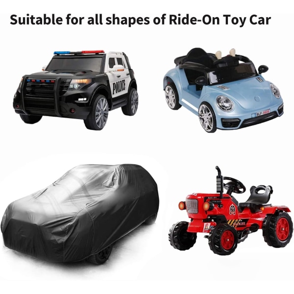 Store børn ride-on-legetøjsbilovertræk, udendørs indpakningsbestandig beskyttelse til elektrisk batteridrevne børnehjul Legetøjskøretøjer-universel pasform, vand