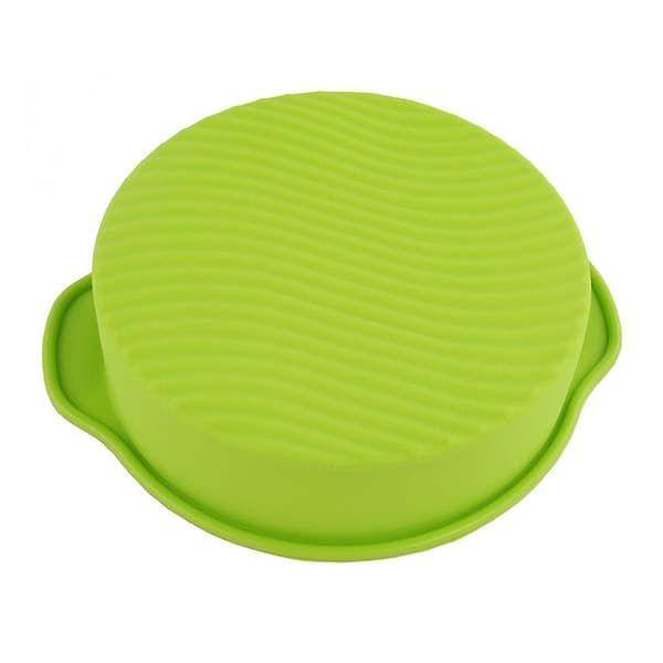 Silikon Bakform 24 cm Rund Diameter Tårta Bakform Bröd Bakform Fruktbas Form (Grön)