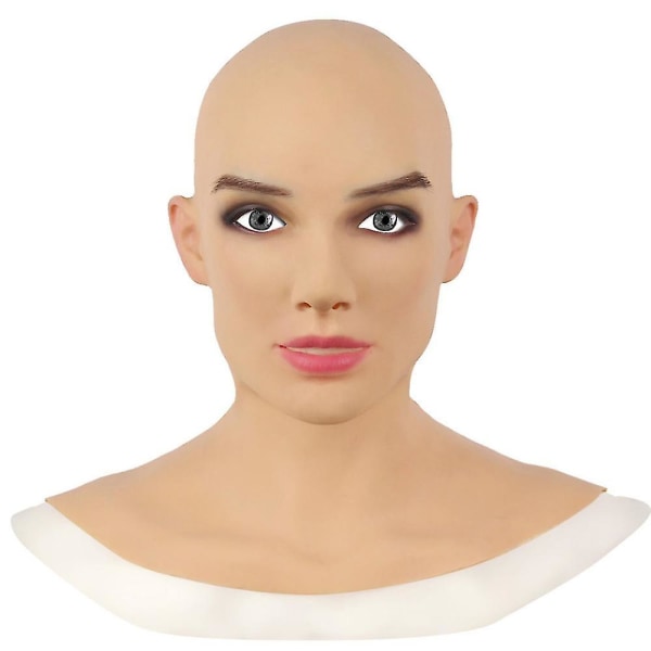 Realistiske kvinnelige latekshodedekker Cosplay-masker