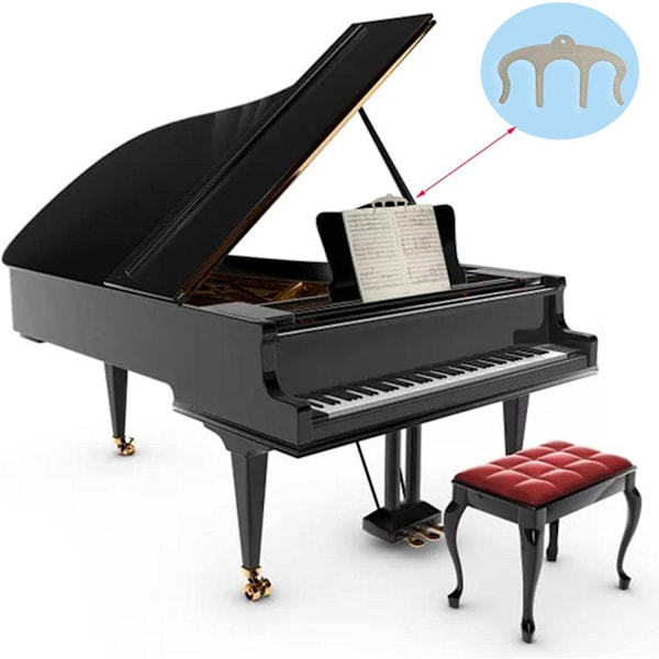 Bogstøtte Sider | Metal Nodeark Bog Holder - Musikstativ til Klaver, Keyboard, Stativ og Bog, Søde Klips til Sidemarkører, Festgave (Sølv) silver