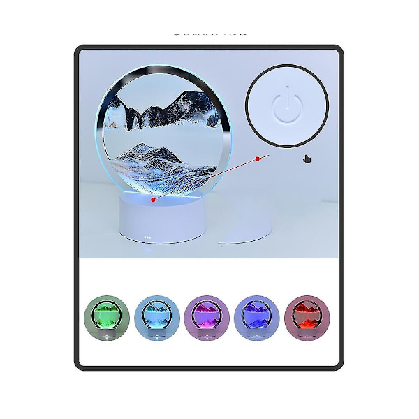 Bordlampe LED-lampe Fargerik 3 RGB-lys Hjemmekontor skrivebordslampe Dekor Blå