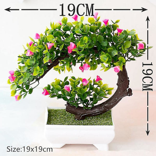 Keinotekoiset kukat + maljakko Tekokasvit Bonsai Pieni puu Ruukutettu koriste Deko Koti sisustus Hää Puutarha Syksy sisustus Maalaistalo Style 5-red