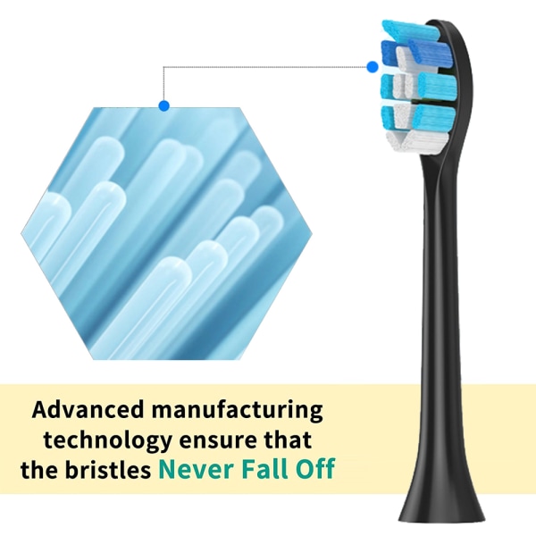 Rengjør erstatning elektrisk tannbørste erstatningsbørstehoder, 4 børstehoder Style 6