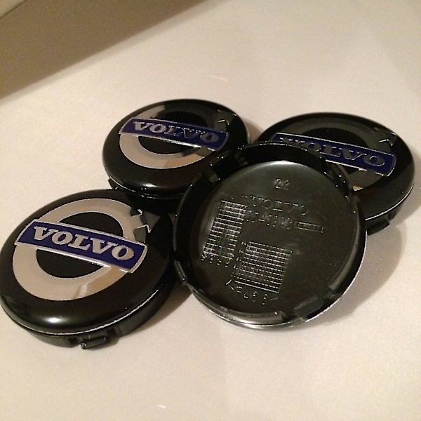 4 x Volvo 64mm Legering Navkapsæt Emblem Top Qu