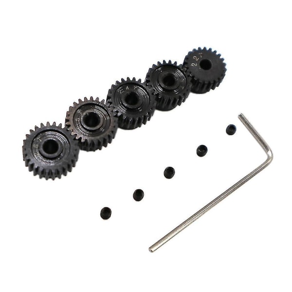 48p Pinion Gear Set 3.175mm Rc Motor, 5 stk 48 Pitch Gears Rc Oppgraderingsdel Med