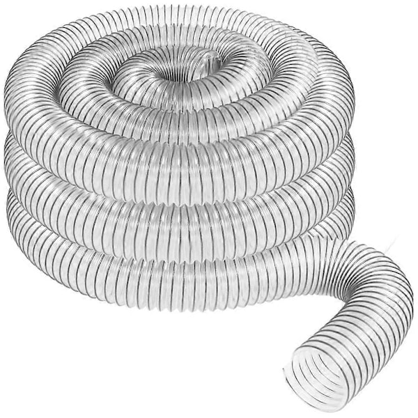 2 tum OD 50mm Klar PVC Dammuppsamlingsslang för Användning med Dammuppsamlare med 2 tum Portar. Idealisk för Grovdammsugare