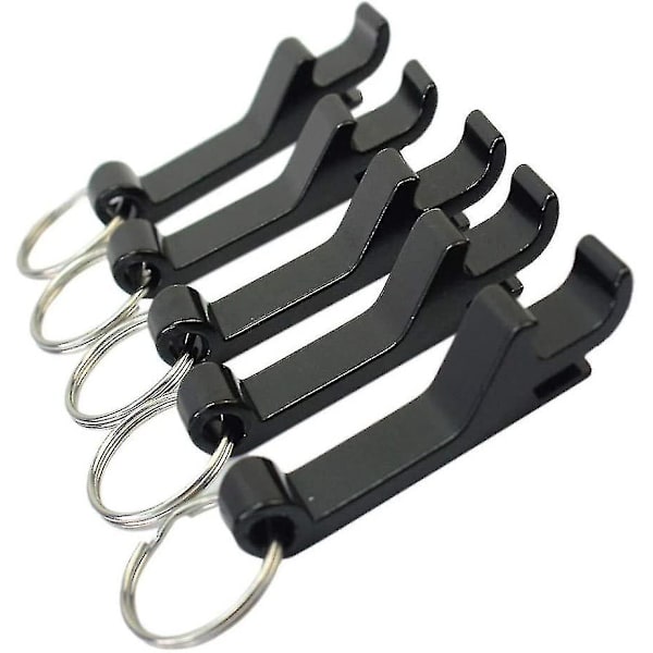 Th pullonavaaja, Mini Pocket Beer Opener Monitoiminen Luova Pullonavaaja Avainperä (musta) (5 kpl)