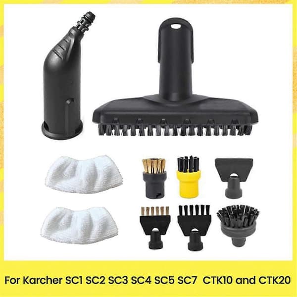 Damprenser Rundbørste Kraftdysehode Moppeklut for SC1/SC2/SC3/SC4/SC5/SC7 Damprenserdeler
