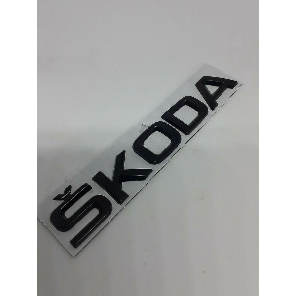 Skoda Black Metal Emblem Letters Badge Skoda High Quality