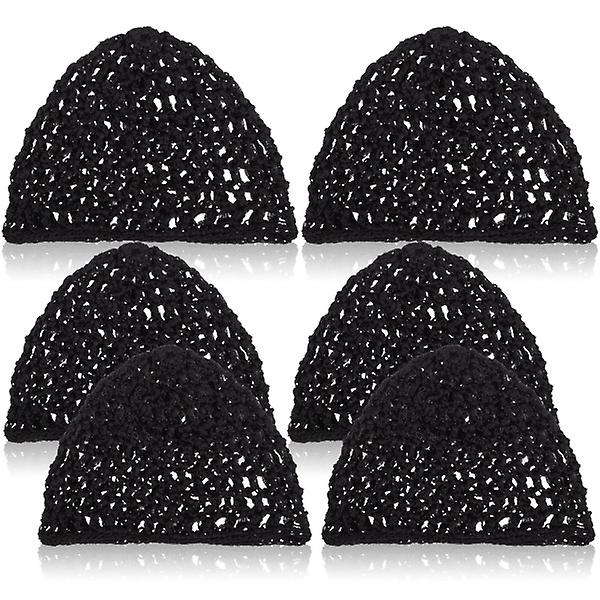 6pcs Mesh Crochet Hair Nets Knit Hair Nets Thick Short Women