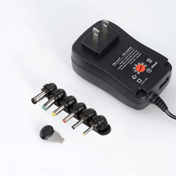 30w 3v 4.5v 5v 6v 7.5v 9v 12v AC/DC Adapter Justerbar Strøm EU-plugg