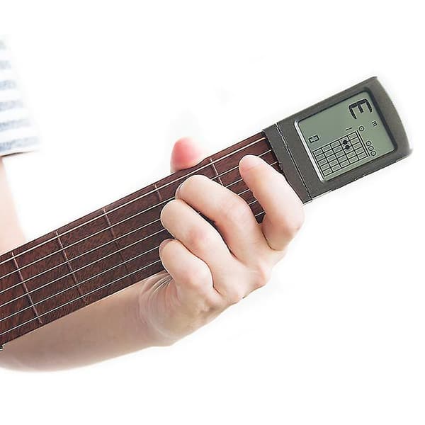 Fickgitarr ackordövningsverktyg gitarrhals tränare med digital skärm bärbar greppbräda