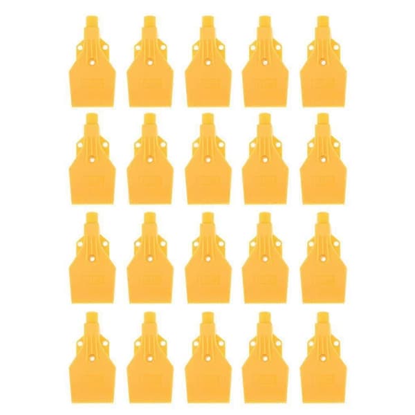 20x Flat Vind Jet Luftblåser Luftdyse Spray 3 Hull 1/4\" Bspt Gul