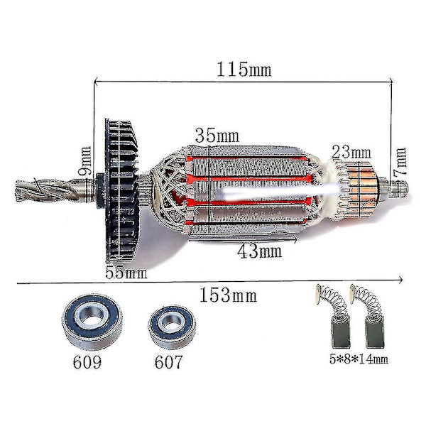Ac220-240v Ankare för rotor för Bosch Gbh2-24 Gbh2-20 Hammare_gåva av G