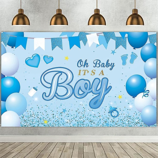 Baby Shower Fest Dekorationer, Holdbar Stof Fremstillet Baby Shower Banner Baggrund Fotoboks