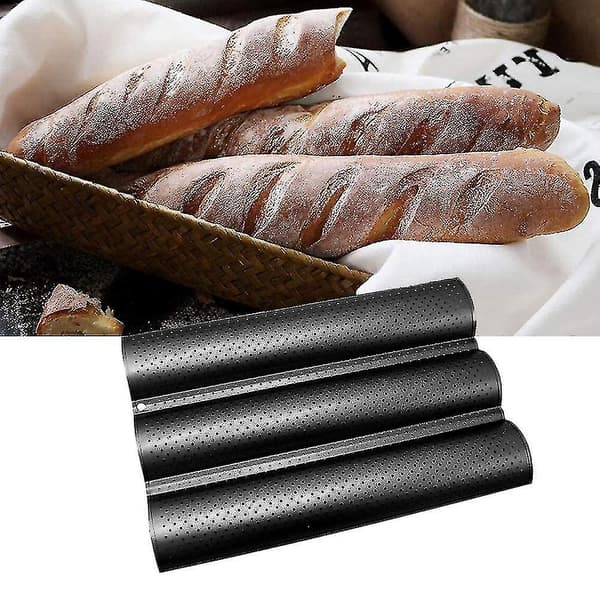 Non-stick Perforert Baguetteform For Fransk Brødbaking