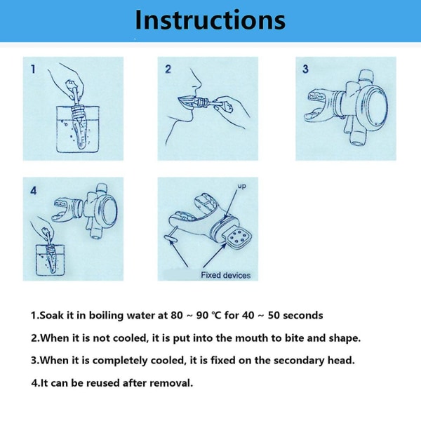 Dykkemunnstykke Snorkelmunnstykke Dykkeregulering