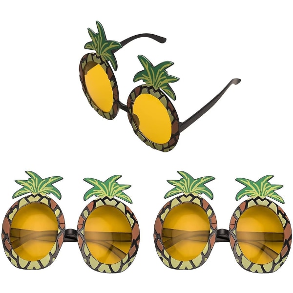 3 par ananas solbriller Hawaii briller Novelty Party Sunglasses Beach