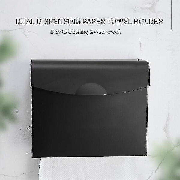 Dubbel dispenser handdukshållare monterad Ing handdukshållare badrumssats toalettdispenser