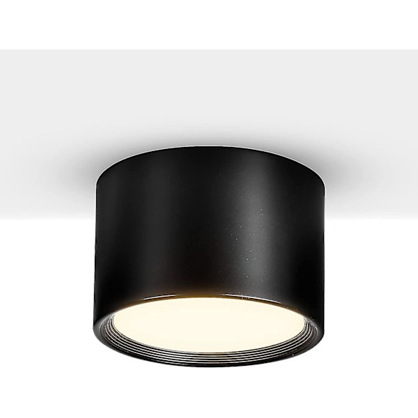 LED loftslampe sort varm hvid 3000k 12w loftslampe stue spisestue køkken korridor soveværelse 140mm [energiklasse E]