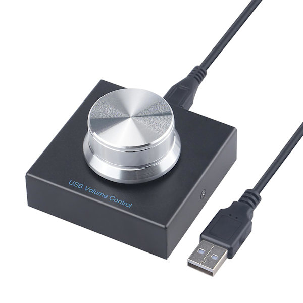 USB-volumkontroll PC-datamaskin høyttaler lydvolumkontroll knott én knapp demp plug and play