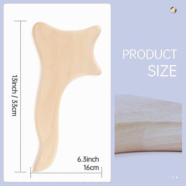 Træ Gua Sha Værktøjer - Anti Cellulite Terapi Lymfedrænage Padle Massage