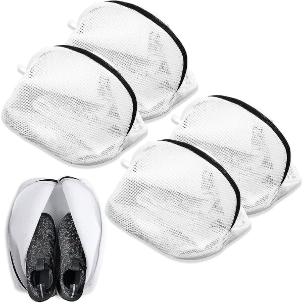 Laundry Net For Shoes, 4 Pcs Shoe Bag Laundry Bag Sneaker Laundry Net, Shoe Net Laundry , Shoe Laundry Bags With Zipper For Dorm